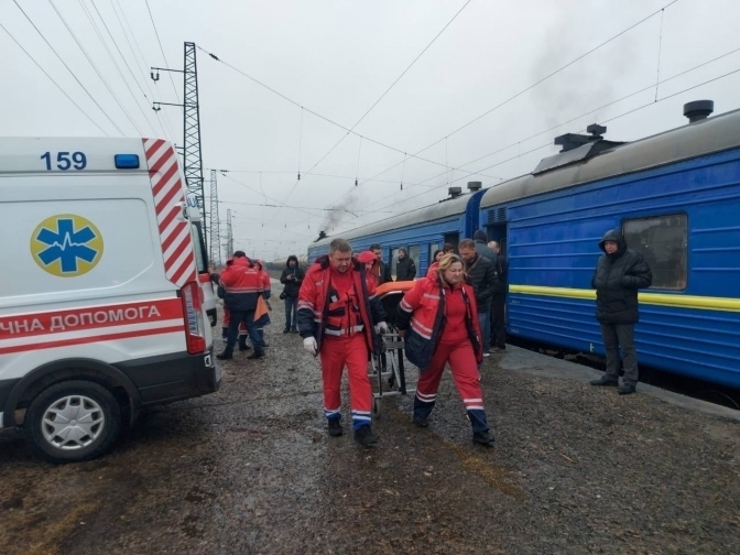 Евакуація поранених мешканів з Донеччини до Львова, 10 квітня 2022/Фото: Укрзалізниця