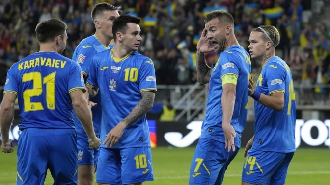 Збірна України з футболу/Фото: AP Photo