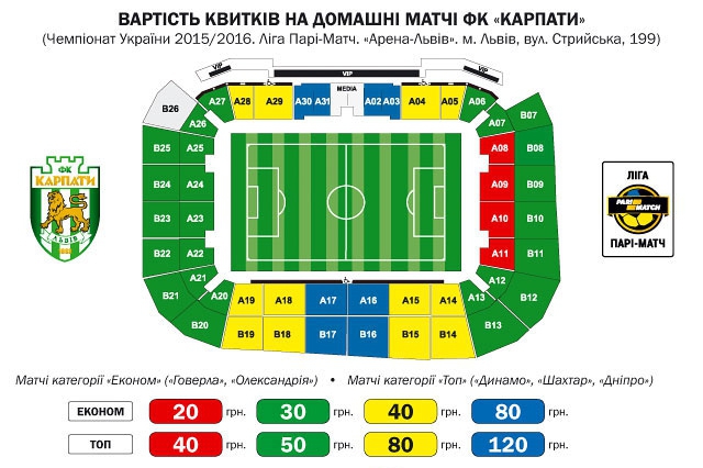 "Карпати" VS "Динамо": де купити квитки онлайн фото