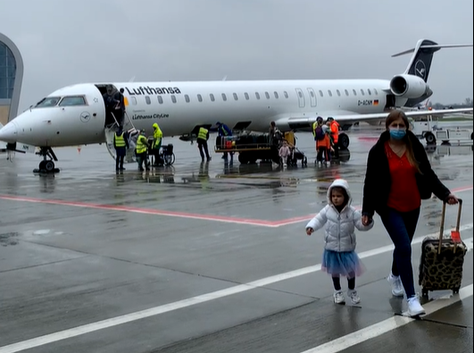 screen from the video of the Lviv airport