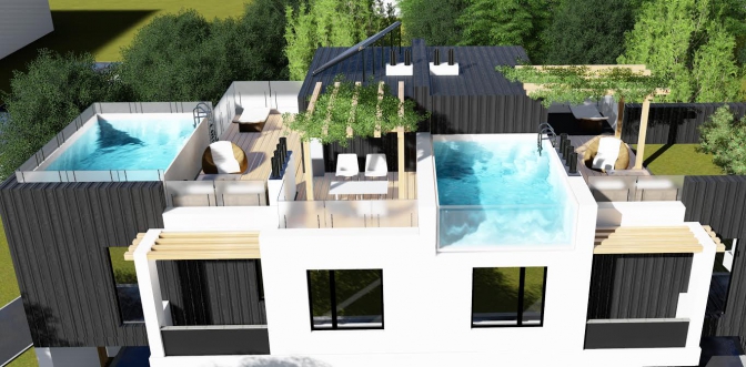 Енергоефективні будинки з басейном на даху. Як у Львові забудовник впроваджує інновації