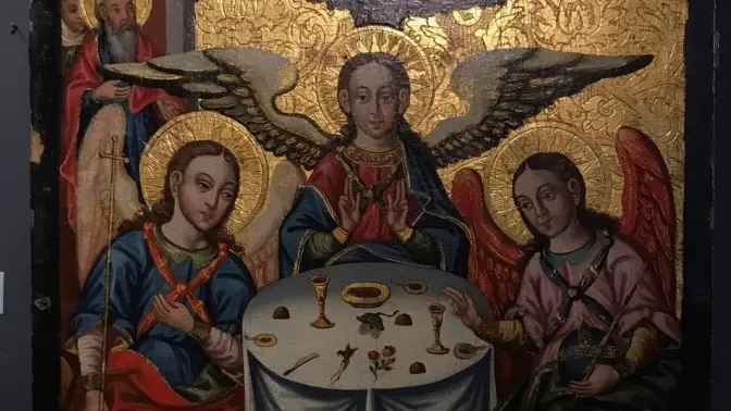 У музеї Пінзеля, експонували давній п’ятиярусний іконостас із Жовківщини. Фото