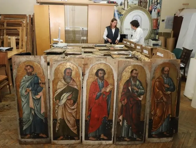 Іконостас церкви Святого Юра з Дрогобича відреставрують у столиці. Фото