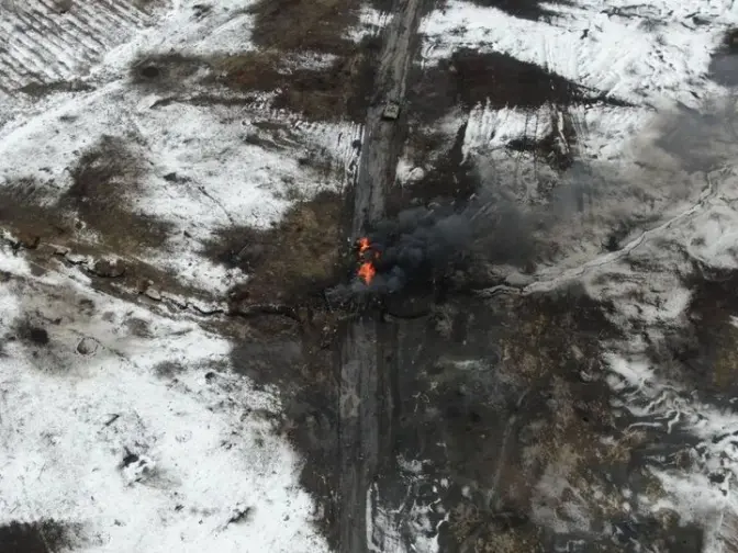 Воїни бригади імені короля Данила знищили три танки і БМП з ворожим екіпажем