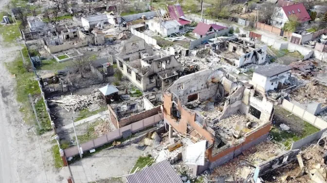 Мощун на Київщині відбудують блоками із переробленого будівельного сміття