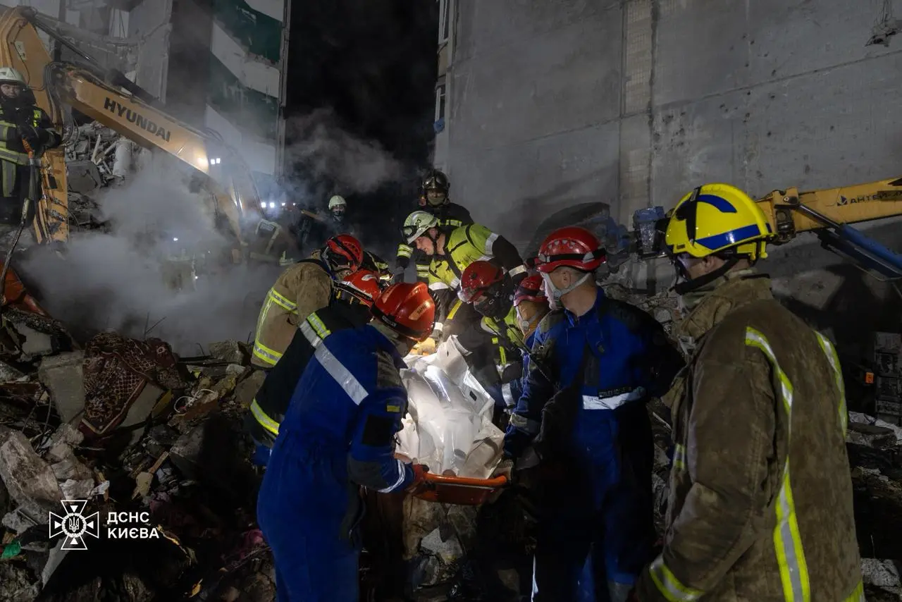 The death toll from the Russian strike in Kyiv has risen to 24, with children among the victims. The search has been completed