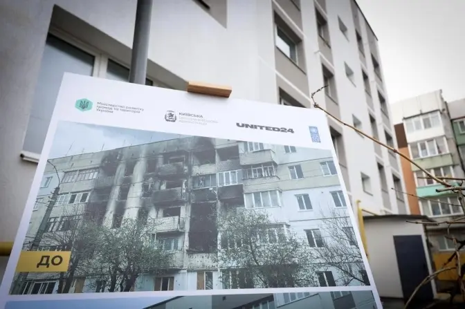 У Бородянці відновили багатоквартирний будинок, пошкоджений під час окупації