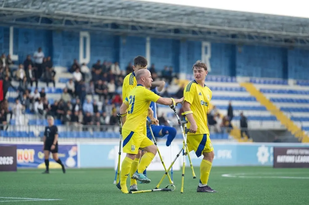 Збірна України з ампфутболу під час матчу 19 жовтня / Фото з сайту української асоціації футболу