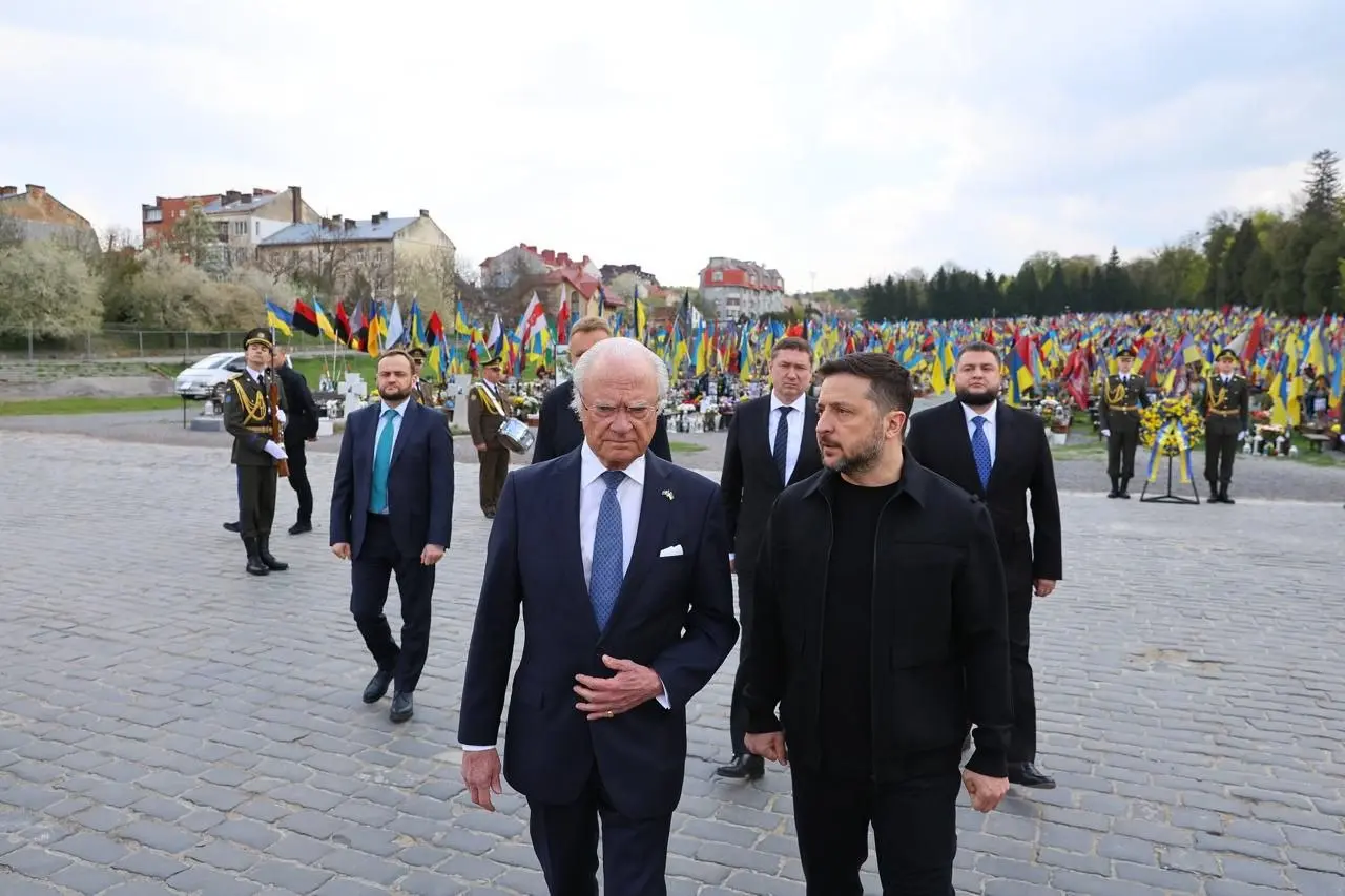 Фото: Володимир Зеленський та Король Швеції Карл XVI Густав/Максим Козицький