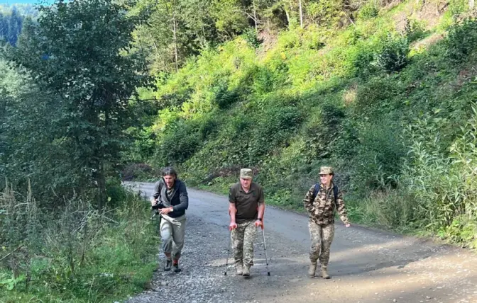 Захисники піднялися на гору Ключ у «Сколівських Бескидах»