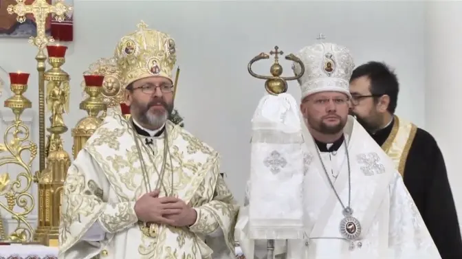 Скріншот з трансляції єпископської хіротонії