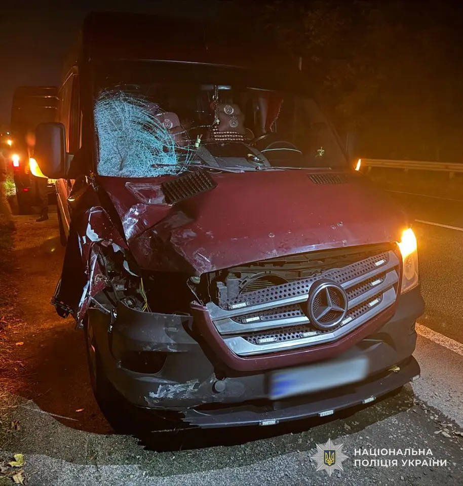 На трасі біля Стрия мікроавтобус на смерть збив 60-річного пішохода 