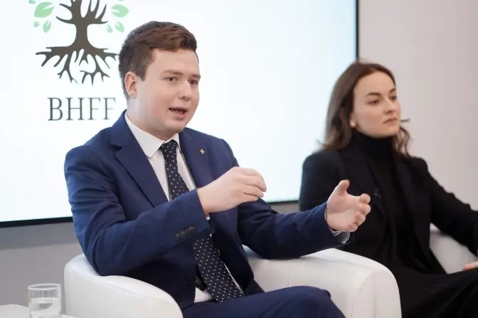 Львівський пластун виступив у Давосі