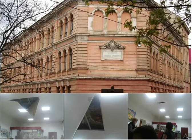 У Львові в їдальні Академії друкарства обвалилася стеля. Відео