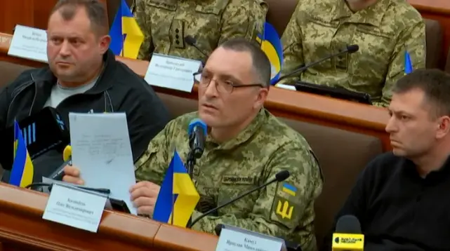 Олег Коломієць. Фото з трансляції ТСК