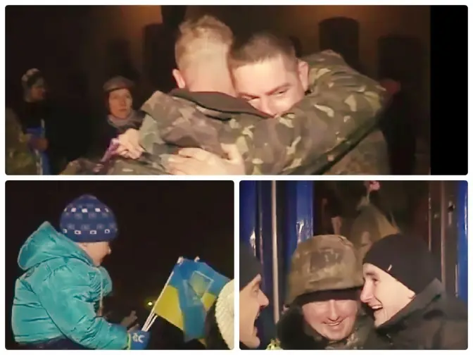 Як у Львові зустрічали бійців. Відео