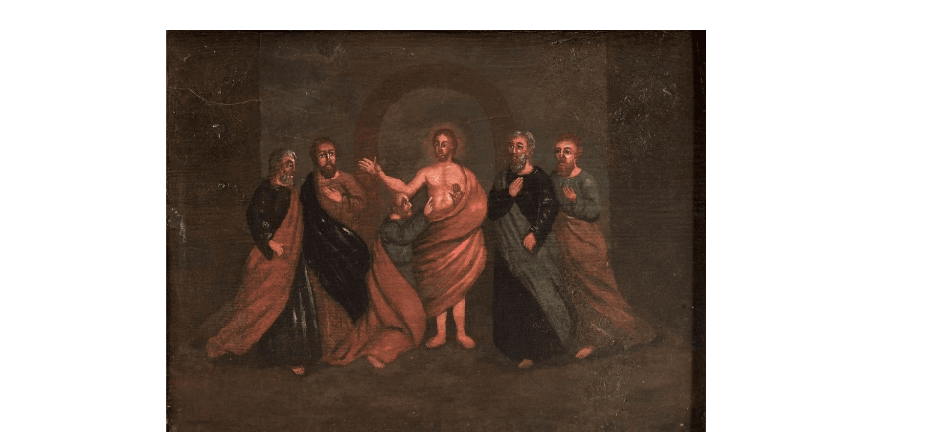 Ікона "Увірування Томи" невідомого автора початку ХІХ ст. зі Львівщини / фото: Львівський музей історії релігії