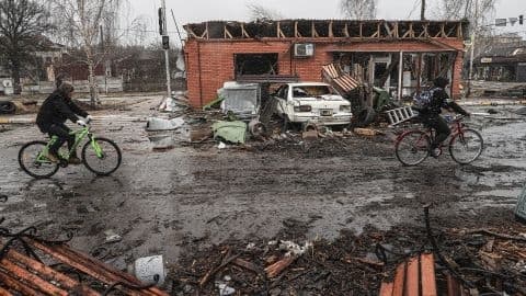 Гостомель після звільнення від російських окупантів. Фото: з відкритих джерел