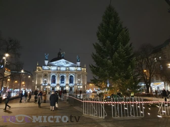 У Львові встановили головну ялинку. Фото дня