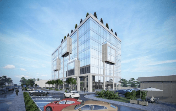 На Трускавецькій у Львові збудують офісний центр із парковкою на 300 місць. Візуалізація