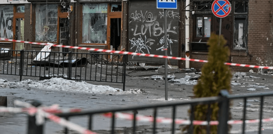 Місце скоєння теракту у Львові в ніч проти 22 лютого 2026 року / Фото: Anastasiia Smolienko