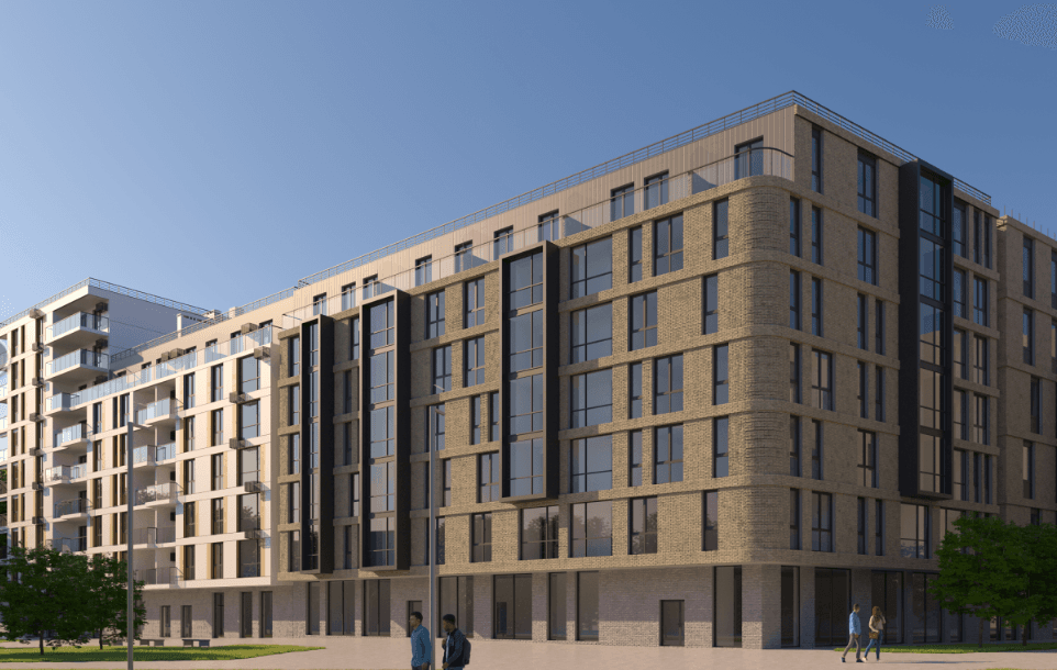 ЖК на Козельницькій, який був арештований / Візуалізація: «Еко-Дім»