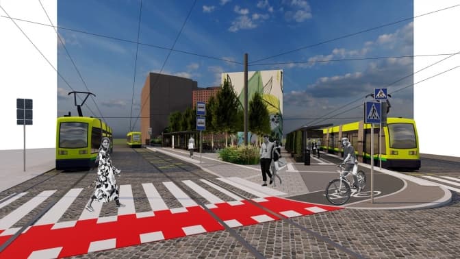 У Львові показали, яким буде перший транспортний хаб на вулиці Бандери. Візуалізація. Оновлено