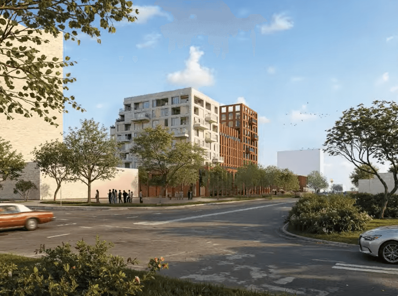 Візуалізація нового комплексу в мікрорайоні Рясне / AVR