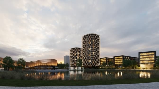 На перехресті Стрийської та Наукової збудують готель та офісний центр. Візуалізація