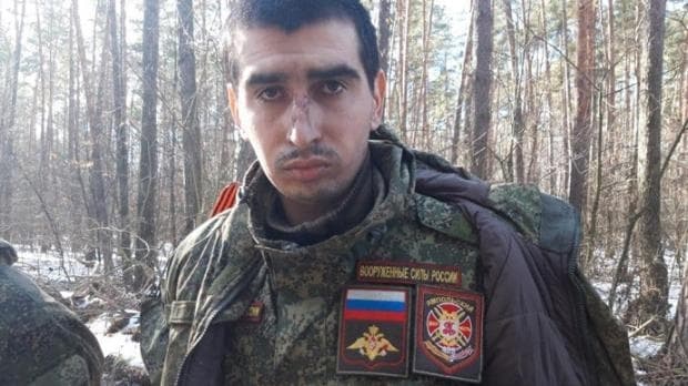 Один з перших російських полонених