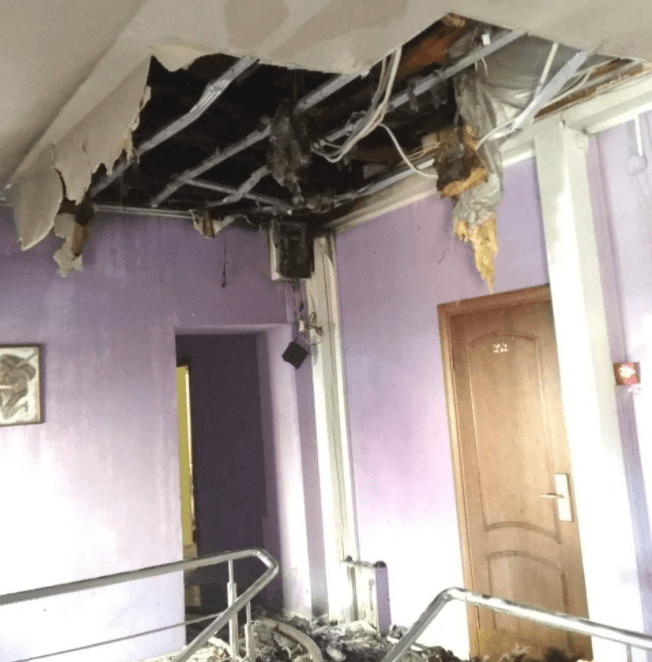 У центрі Львова загорівся готель