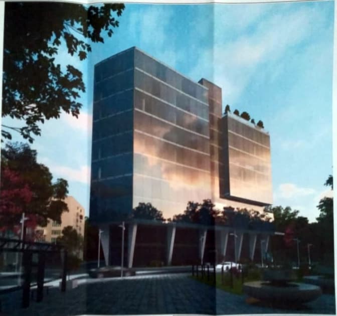 Поблизу проспекту Чорновола у Львові побудують офіс-центр зі скляним фасадом. Візуалізація