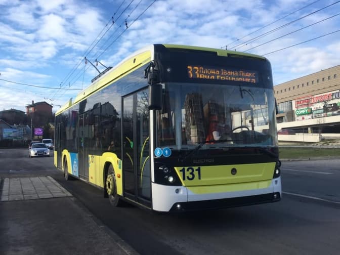 Нові тролейбуси «Електрон» виїдуть на маршрут №32 у Львові
