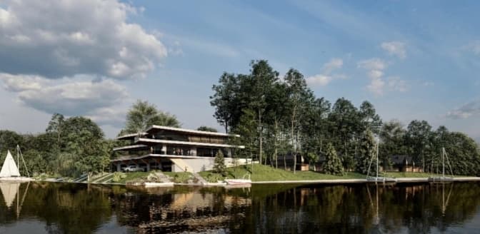 Візуалізація веслувального центру/ Фото: управління спорту та молоді Львівської ОВА