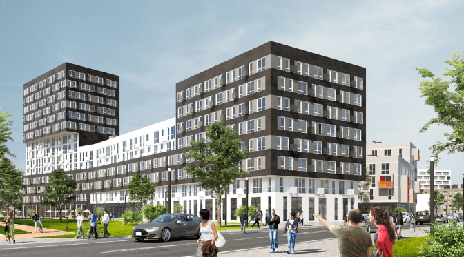 Біля трамвайного депо на Промисловій збудують житловий квартал, офіси та готель. Візуалізація