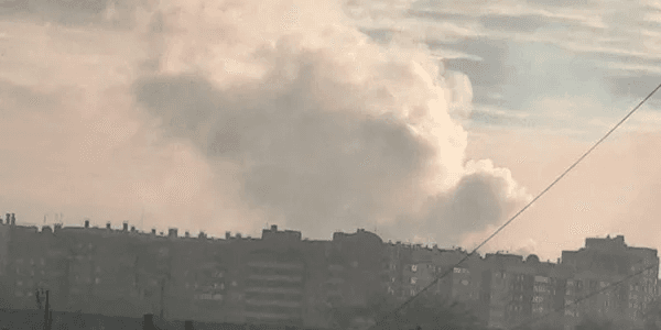 Дим після атаки в Челябінську / Фото Exilenova+