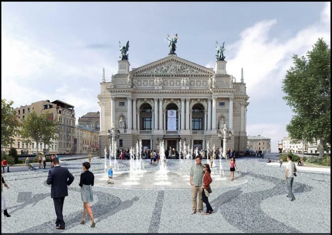 Цього року у Львові демонтують фонтан біля Оперного театру