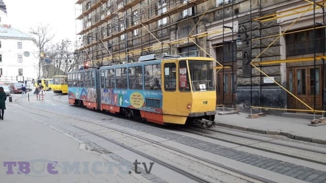 Ситуація на дорогах Львова: затор з трамваїв у центрі міста