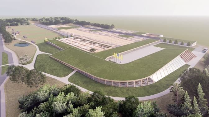 Як виглядатиме стрільбище, яке планують збудувати у Великих Грибовичах. Візуалізація