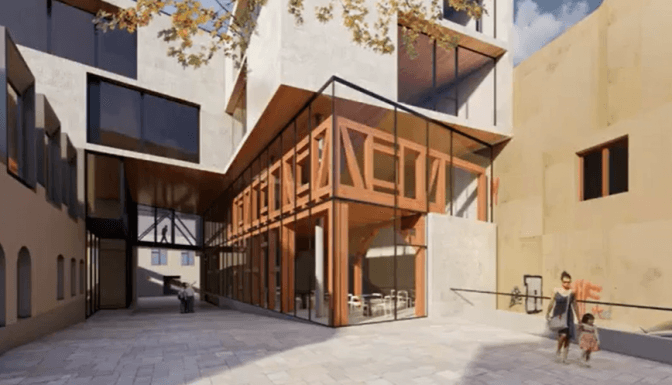 Будівлю з унікальним для Львова фахверком реконструюють. Там будуть кафе й офіси