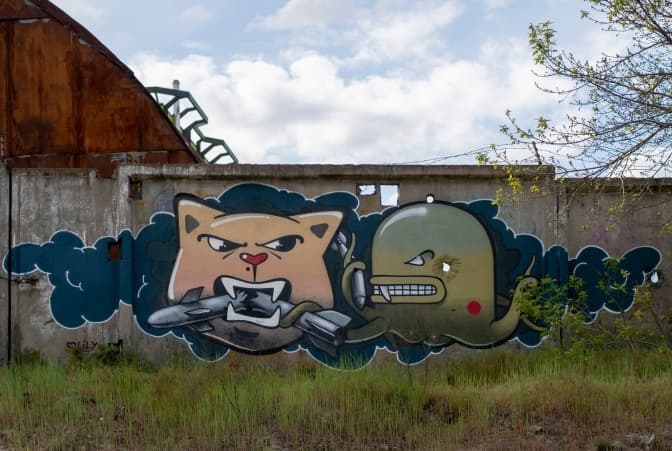Кіт, що витісняє війну. В Ірпені з’явився новий яскравий мурал