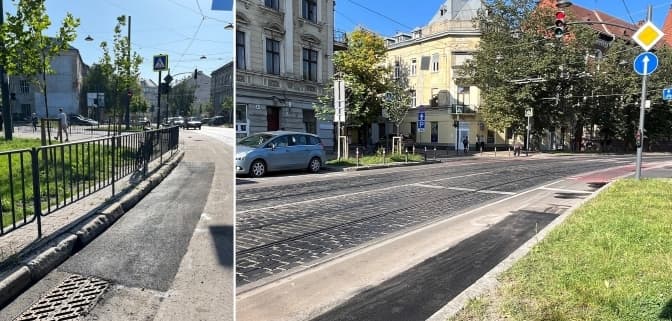 У Львові на Бандери та інших відреконструйованих вулицях проводять ремонт