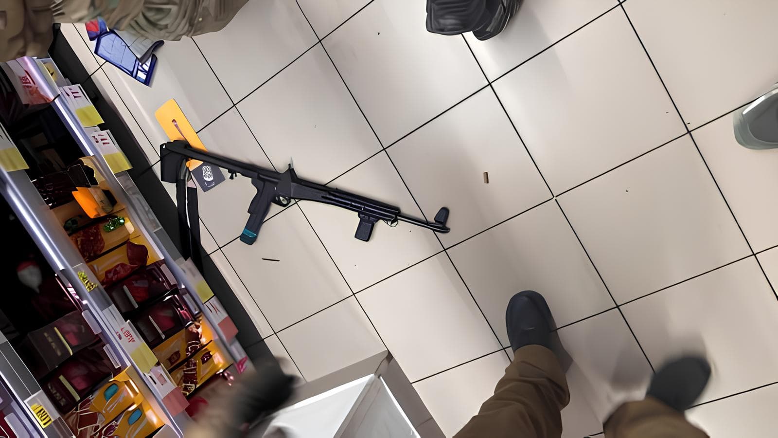 Фото з місця ліквідації стрільця, що здійснив теракт у Голосіївському районі Києва