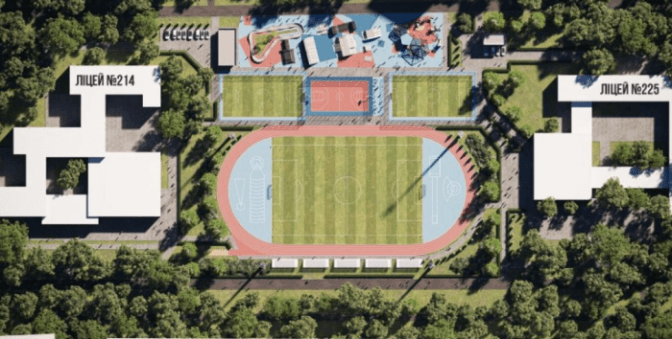 Для ліцеїв №225 та №214 на Оболоні побудують велике спортивне поле з трибунами та скейт-парком