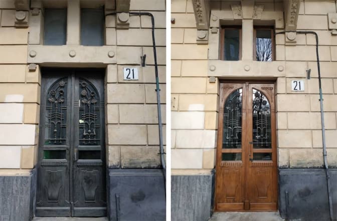 На вулиці Левицького відреставрували ще одну історичну браму. Фото