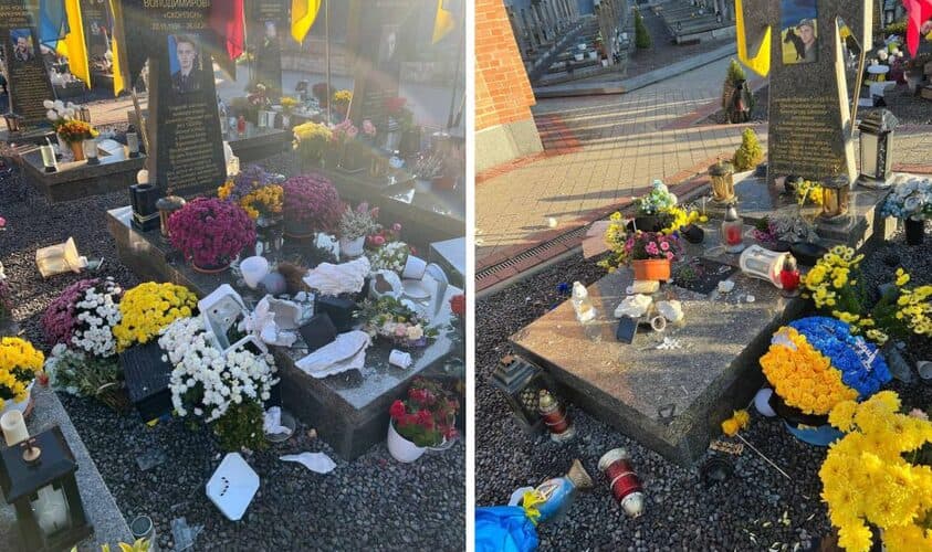 «Акт вандалізму вчиняла жінка». Деталі щодо осквернення могил у Львові