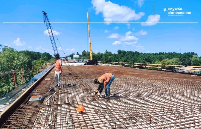 На Київщині триває капремонт мосту біля Вишгорода, відкриття обіцяють восени