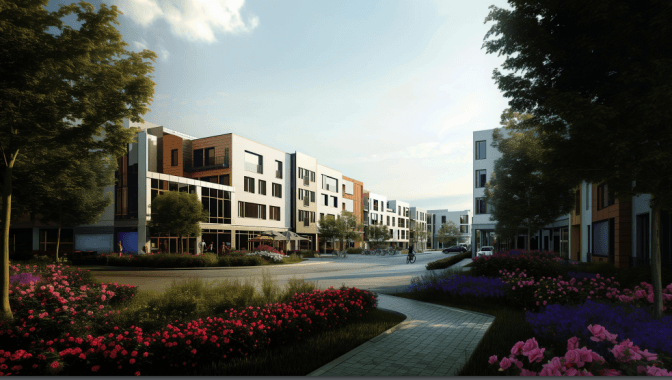 На Київщині збудують інноваційний квартал для ВПО із Бахмута. Візуалізації