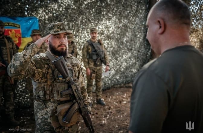 Захисника зі Львова нагородили медаллю «За військову службу Україні»