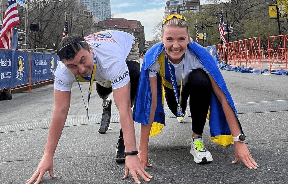 Ветеран тероборони Києва пробіг Бостонський марафон на протезах